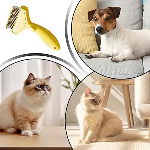Pet knot comb, cat hair removal comb, dog thin brush, stainless steel cat hair cleaning brush