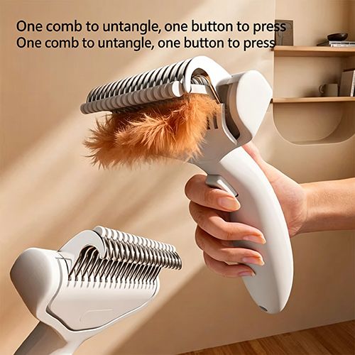 Pet knot comb, cat hair removal comb, dog thin brush, stainless steel cat hair cleaning brush