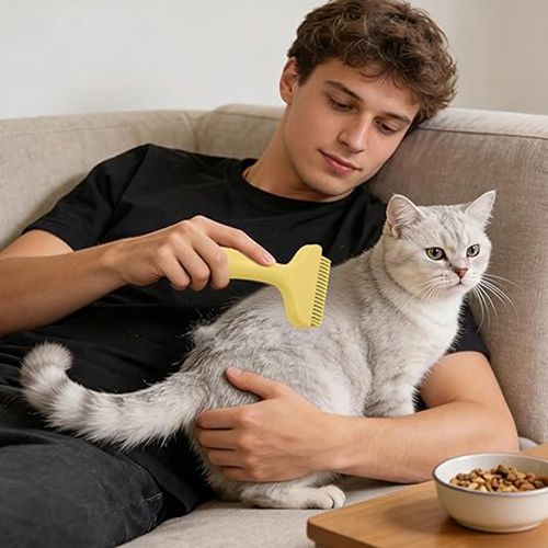Pet knot comb, cat hair removal comb, dog thin brush, stainless steel cat hair cleaning brush