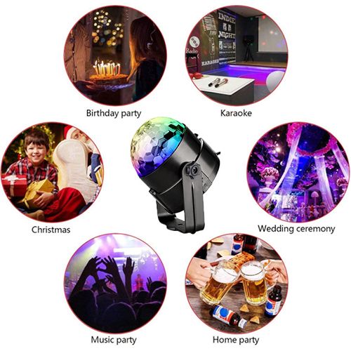 Party Lights,Disco Light Disco Ball Dj Rave Lights Strobe Lights Sound Activated Stage Lights Projected Effect Dancing Light Remote Control for Birthday Xmas Wedding Bar Glow Party Christmas