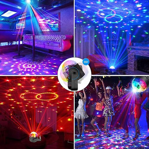 Party Lights,Disco Light Disco Ball Dj Rave Lights Strobe Lights Sound Activated Stage Lights Projected Effect Dancing Light Remote Control for Birthday Xmas Wedding Bar Glow Party Christmas