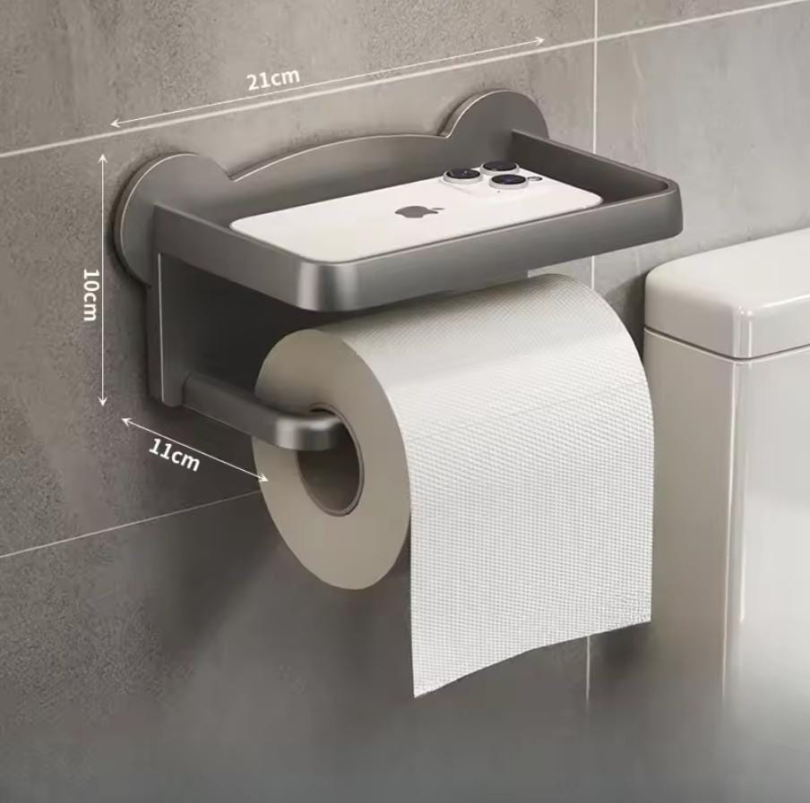 🚽 Punch-Free Toilet Tissue Holder — Wall Mounted Bathroom Paper Holder