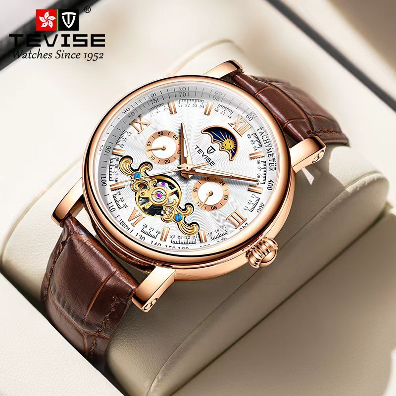 Mega Offer! TEVISE Mechanical Men's Watch — Automatic Movement & Water Resistant