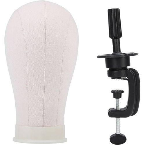 Head canvas head mannequin + table stand