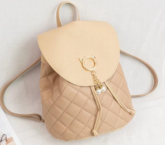 Women Bags Ladies Bag Women's Mini Backpack Luxury PU Leather Kawaii Backpack Girls Cute Graceful Pack Bag Small School Bags Grey one