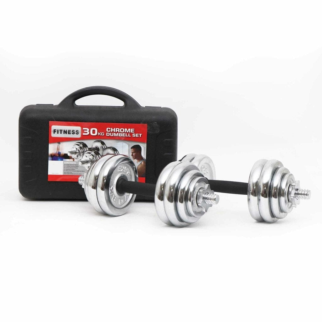 30Kg Chrome Dumbbells Weight Set with a Case