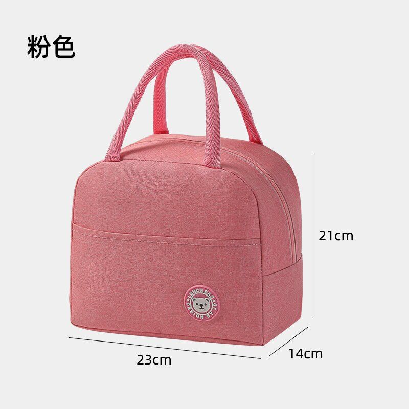 Insulated Thermal Food Bag Black Small Cool Bag Bento Lunchbox Thermos Lunch Bags Keep Food Cooler or Warmer for Men Women Adults School Work