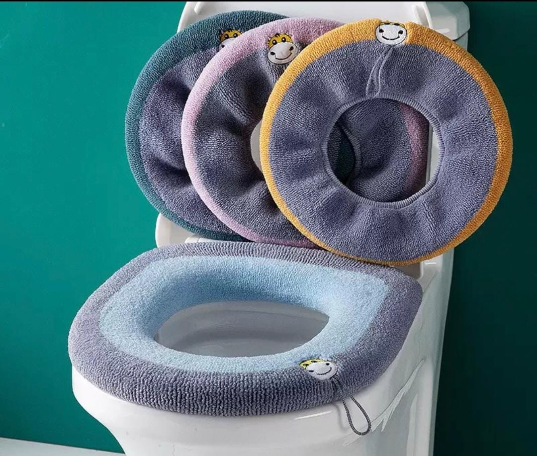 Bathroom Toilet Seat Cover Universal Plush Toilet Cushion Household Warm Soft Thicken Toilet Seat Cover Warmer Closestool Mat