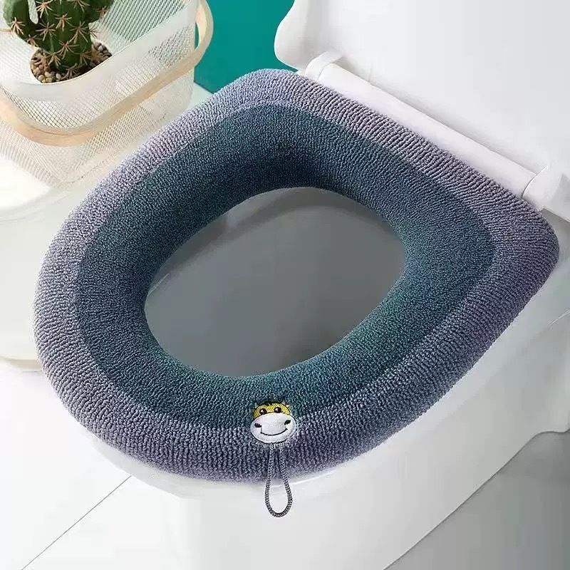 Bathroom Toilet Seat Cover Universal Plush Toilet Cushion Household Warm Soft Thicken Toilet Seat Cover Warmer Closestool Mat