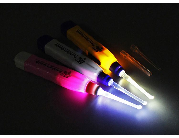 Flashlight LED Earpick Dig Earwax Cleaner Earwax Remover Luminous Earpick Ear Cleaning Tools For Baby Adults Safety Ear Care