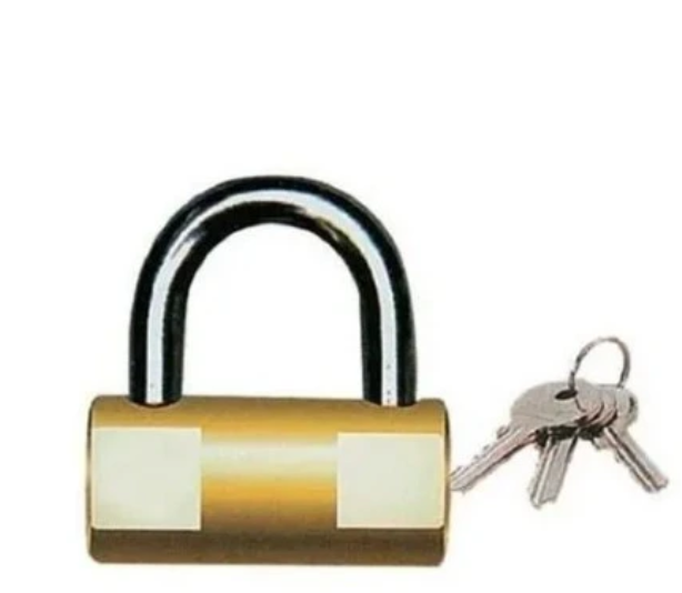 Home Security Stellar Stelar Cylindrical Padlock 70mm - Yellowish Gold Brass 70mm Gold M
