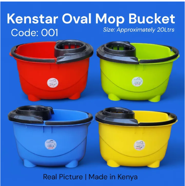 🥇 TOP OFFER 🥇 – Kenstar Oval Mop Bucket 20L Durable Plastic Cleaning Bucket with Handle for Home, Office, Kitchen & Floor Cleaning
