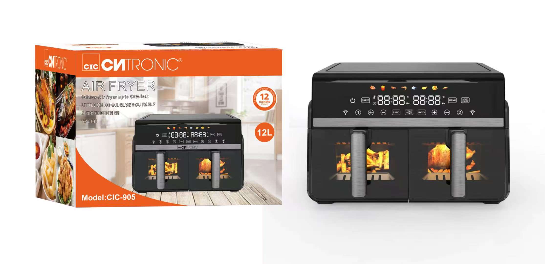 12 litre Digital Double Air fryer