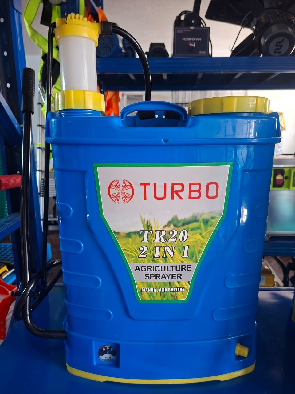 turbo  2 in 1 20l knapsack sprayers  battery and manual