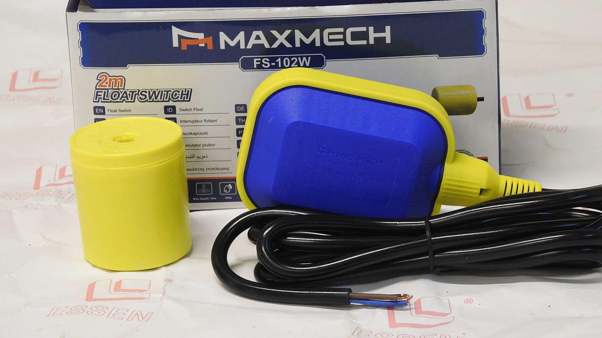 Float Switch Water Level Controller for Water Tank / Pump MAXMECH FS-102W 2M