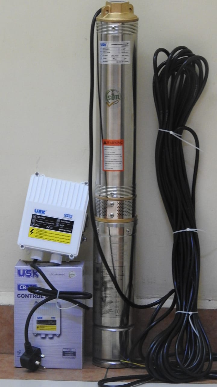 USK Unitech 1 hp Deep Well Electric Submersible WaterPUMP1HP 70M Deep Head