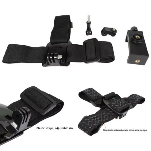 Adjustable Head Strap Mount Harness for Smartphones & Action Cameras POV Vlog & Sport Video Headband with Anti-Slip Stability Phone