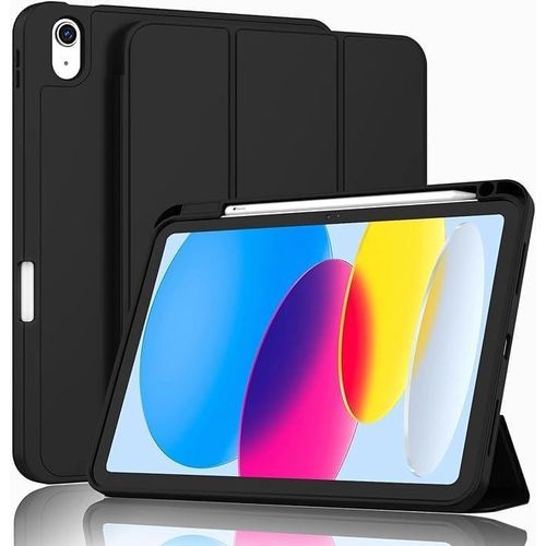 IPad 10th Gen tablet cover 10.9 inch 2022 KAKU Smart Magnetic Protective Case with Pen Slot, Tri-Fold Stand and Full Body Protection Design