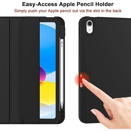 IPad 10th Gen tablet cover 10.9 inch 2022 KAKU Smart Magnetic Protective Case with Pen Slot, Tri-Fold Stand and Full Body Protection Design