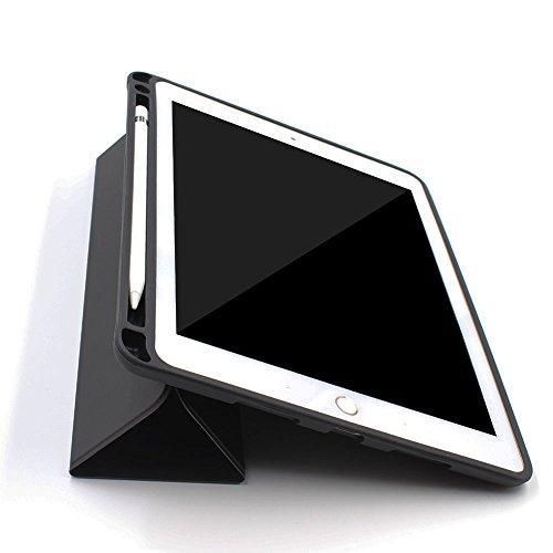 Apple Smart Folio Leather Case with Pen Slot for iPad 5th / 6th Gen 9.7-inch – Magnetic Auto Wake Sleep Stand Cover
