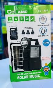 CC Lamp CL810 Solar Lighting System – Dual Solar Panel Kit with Bluetooth, MP3 Player, FM Radio, LED Main Lamp, 3 Bulbs & Sport Search Light