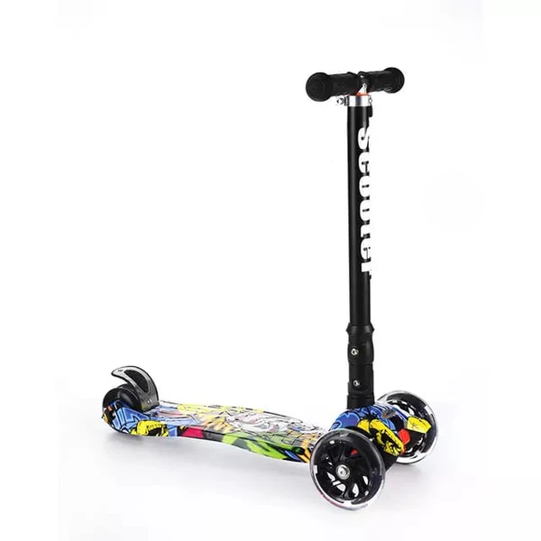 Kids 3-Wheel Scooter for Ages 2–10 Years – Adjustable Height Kick Scooter with LED Wheels | Outdoor Ride-On Toy for Boys & Girls
