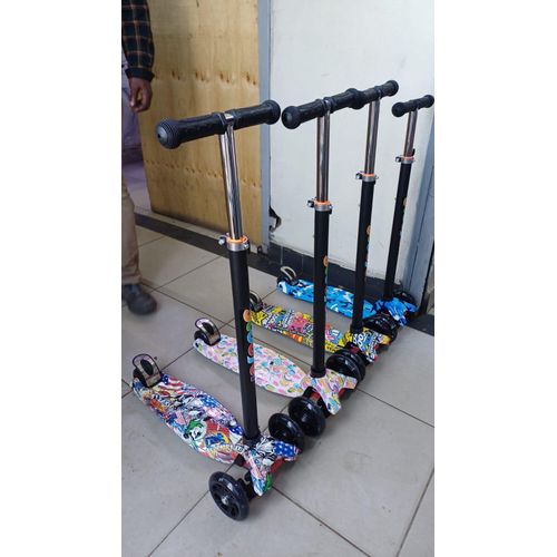 Kids 3-Wheel Scooter for Ages 2–10 Years – Adjustable Height Kick Scooter with LED Wheels | Outdoor Ride-On Toy for Boys & Girls