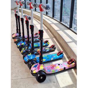 Kids 3-Wheel Scooter for Ages 2–10 Years – Adjustable Height Kick Scooter with LED Wheels | Outdoor Ride-On Toy for Boys & Girls