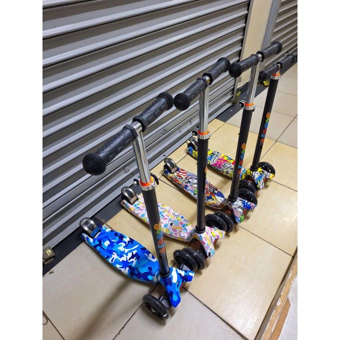 Kids 3-Wheel Scooter for Ages 2–10 Years – Adjustable Height Kick Scooter with LED Wheels | Outdoor Ride-On Toy for Boys & Girls