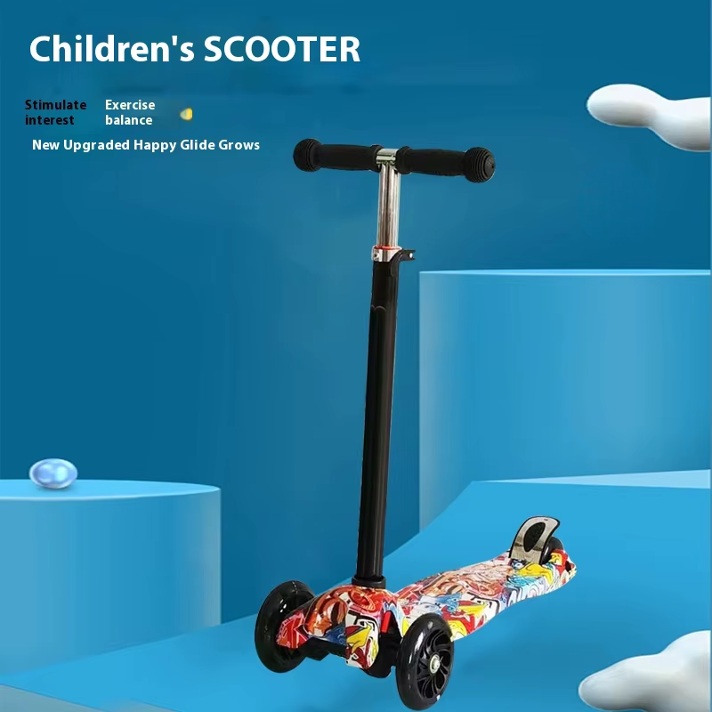 Kids 3-Wheel Scooter for Ages 2–10 Years – Adjustable Height Kick Scooter with LED Wheels | Outdoor Ride-On Toy for Boys & Girls