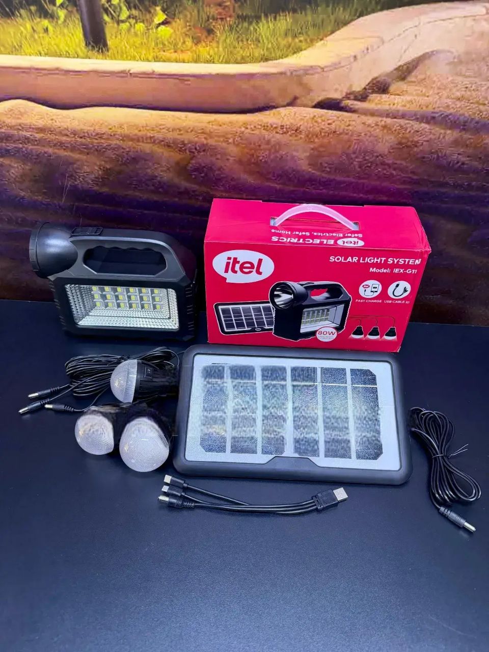 Portable & Rechargeable LED Solar Lamp -Itel Solar Light  | Energy-Efficient Lighting. Illuminate your home, garden, or outdoor space with the Itel Solar Light, a compact and energy-efficient LED lamp