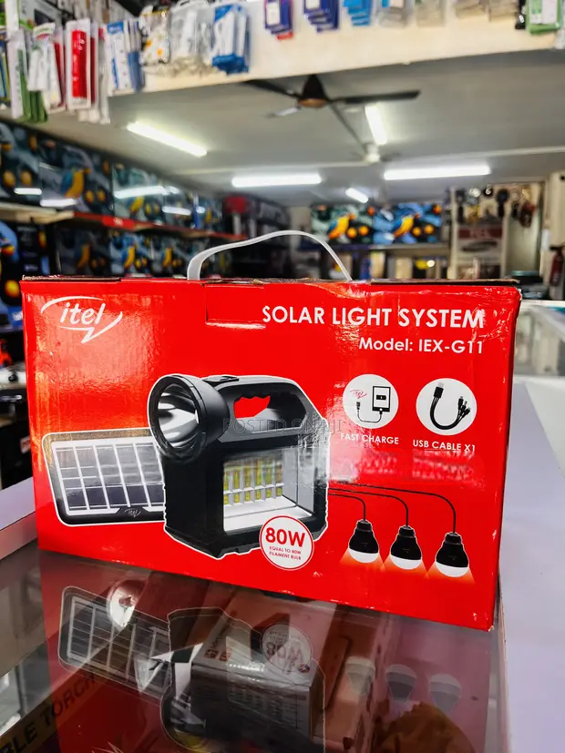 Portable & Rechargeable LED Solar Lamp -Itel Solar Light  | Energy-Efficient Lighting. Illuminate your home, garden, or outdoor space with the Itel Solar Light, a compact and energy-efficient LED lamp