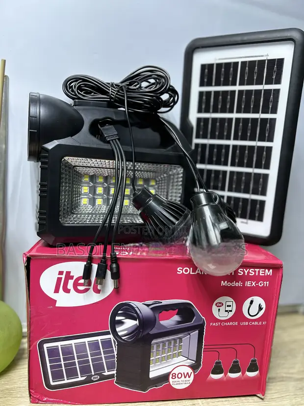 Portable & Rechargeable LED Solar Lamp -Itel Solar Light  | Energy-Efficient Lighting. Illuminate your home, garden, or outdoor space with the Itel Solar Light, a compact and energy-efficient LED lamp