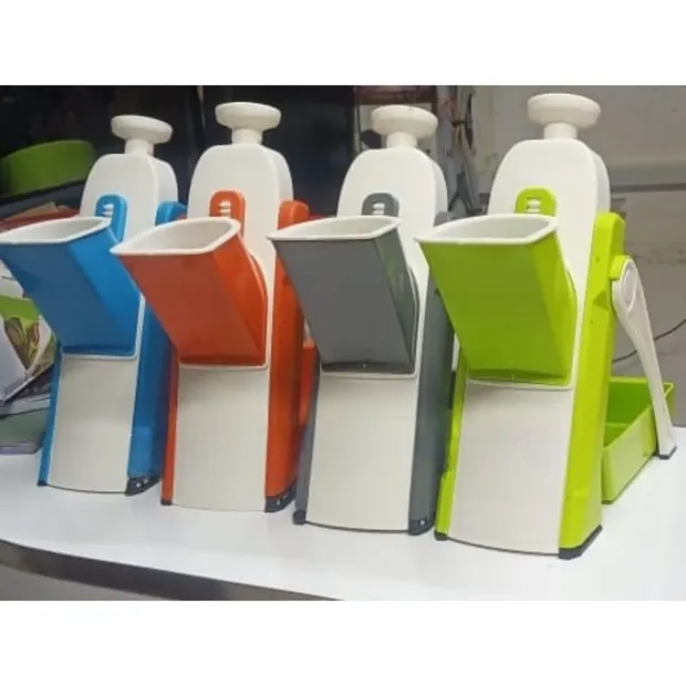 Manual Vegetable Mandoline Slicer – Multi-Function Adjustable Vegetable Cutter & Fruit Slicer with Stainless Steel Blades for Kitchen