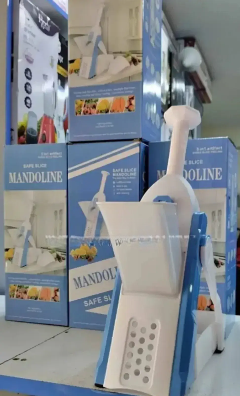 Manual Vegetable Mandoline Slicer – Multi-Function Adjustable Vegetable Cutter & Fruit Slicer with Stainless Steel Blades for Kitchen