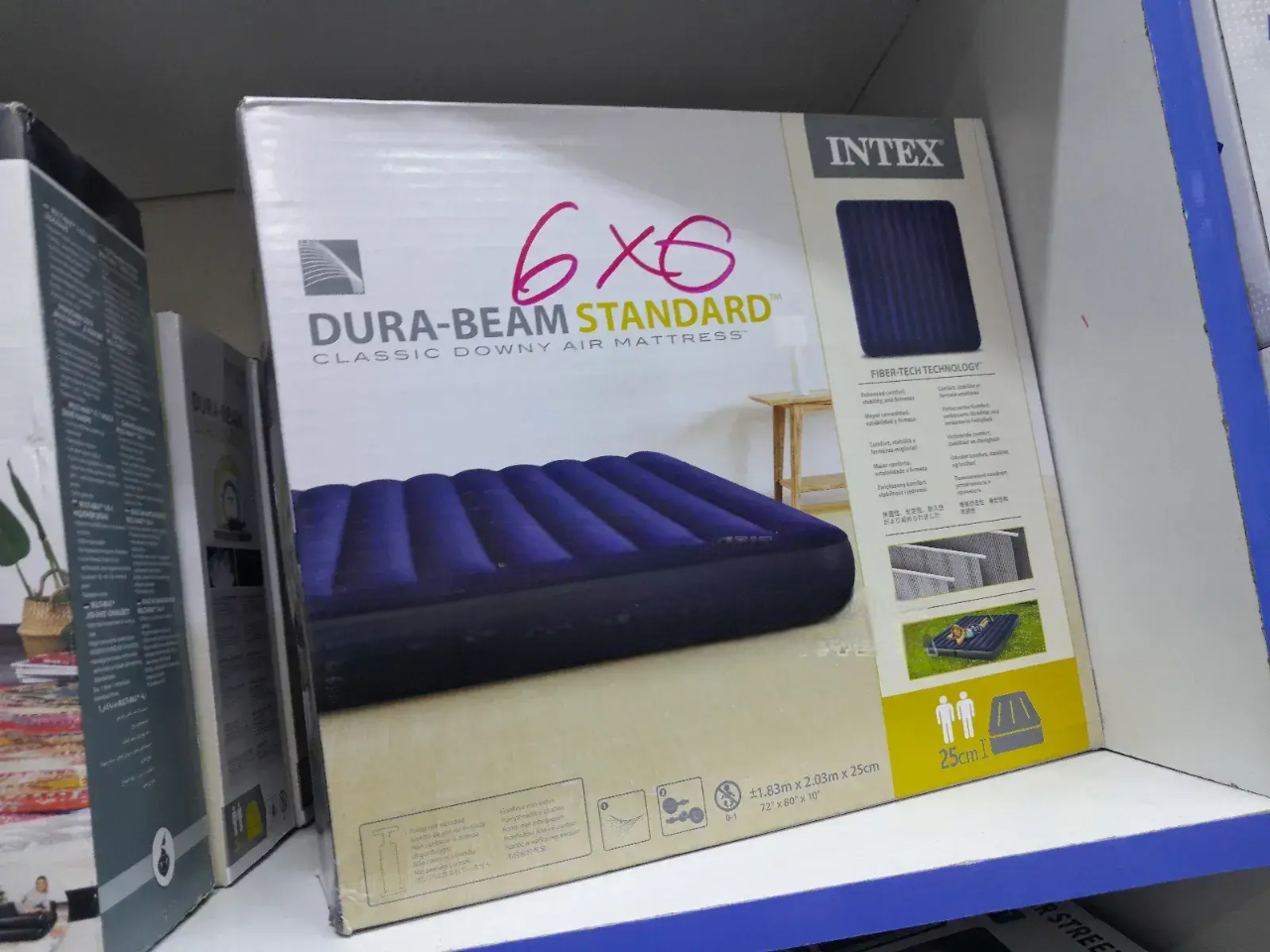 Air Mattress with Free Electric Pump  Original Intex DURA-BEAM Standard – Unmatched Comfort, Multiple Sizes (4x6 ft, 5x6 ft, 6x6 ft)