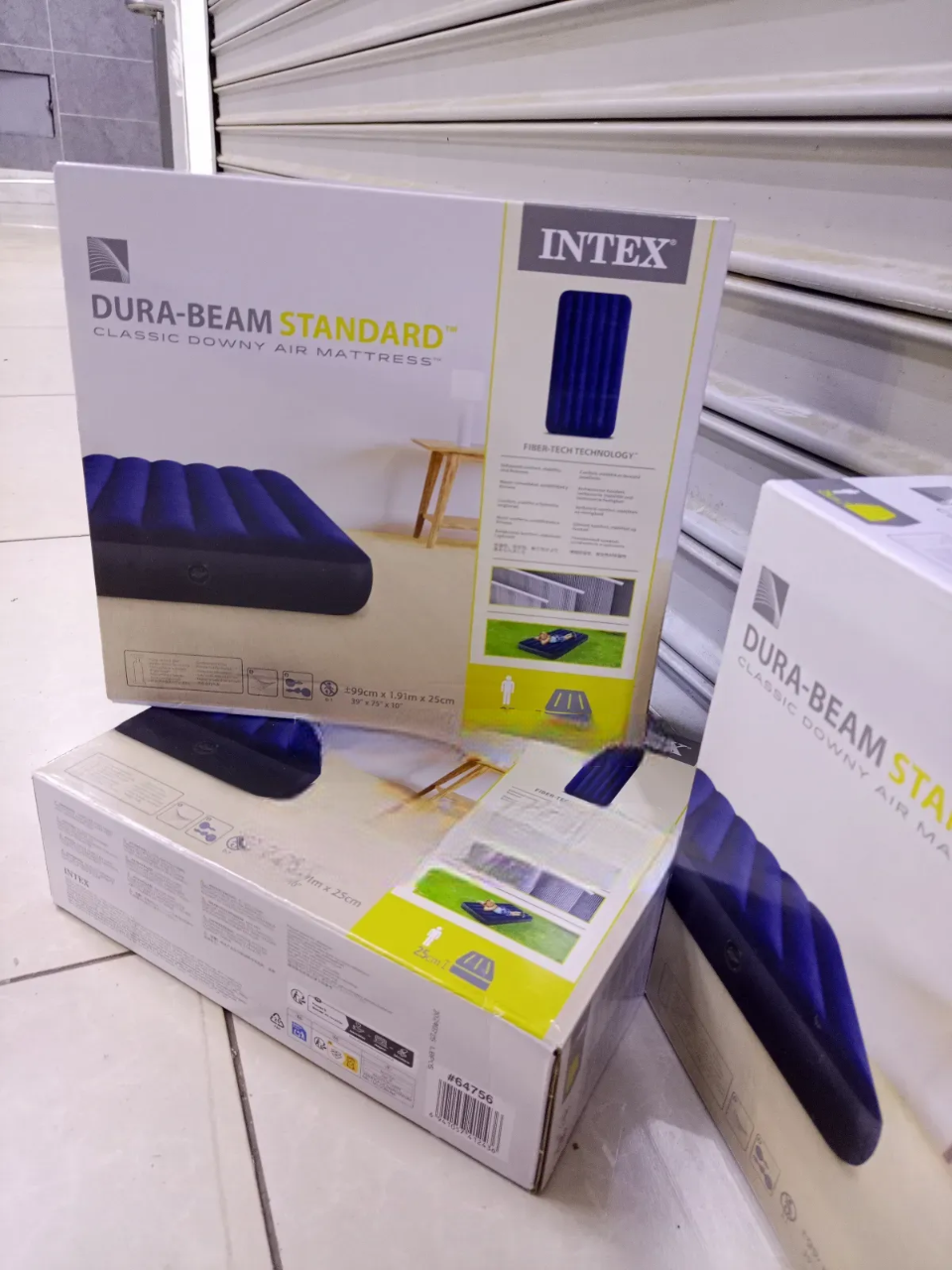 Air Mattress with Free Electric Pump  Original Intex DURA-BEAM Standard – Unmatched Comfort, Multiple Sizes (4x6 ft, 5x6 ft, 6x6 ft)