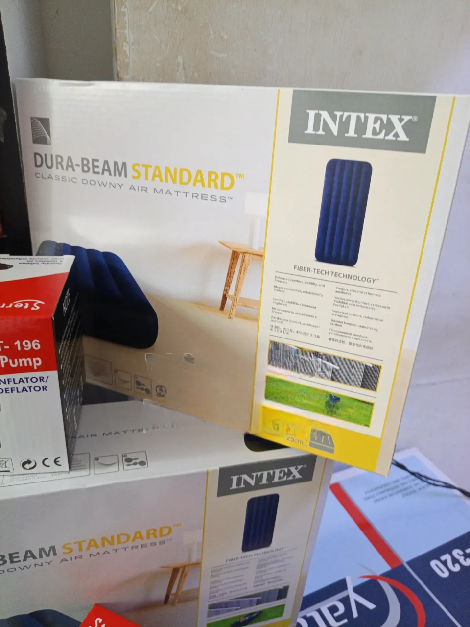 Air Mattress with Free Electric Pump  Original Intex DURA-BEAM Standard – Unmatched Comfort, Multiple Sizes (4x6 ft, 5x6 ft, 6x6 ft)