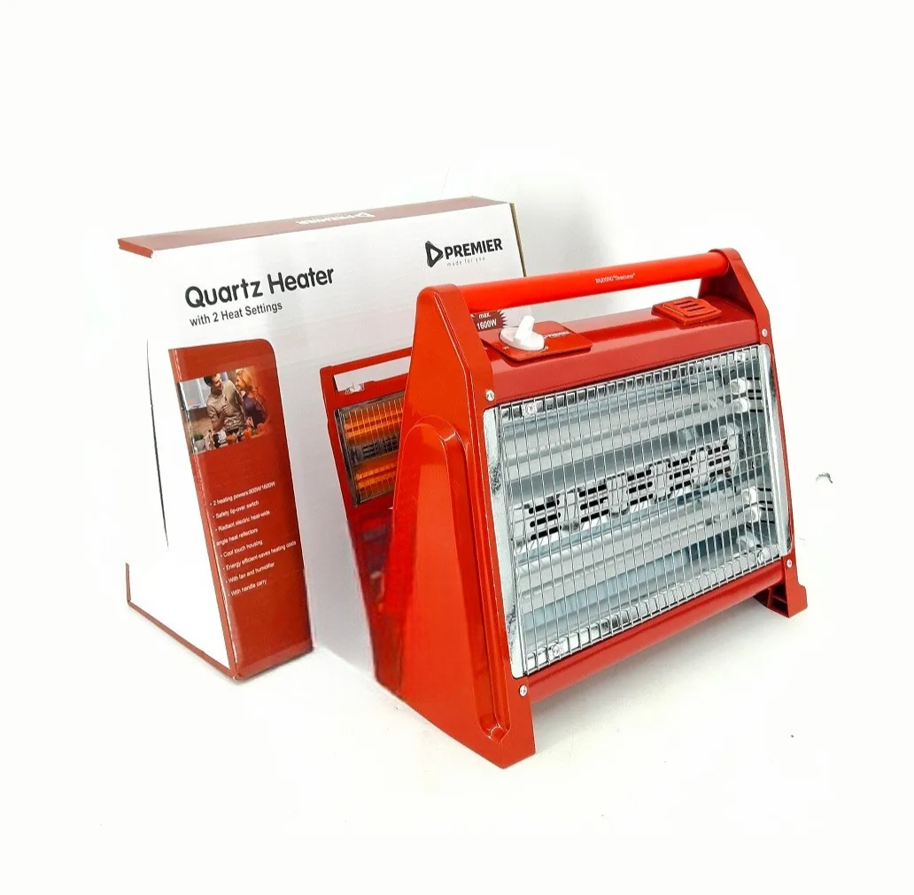 Electric Room Heater Premier Quartz – Portable Energy-Saving Fan Heater for Home & Office. Efficient & Portable Electric Heater for Home & Office