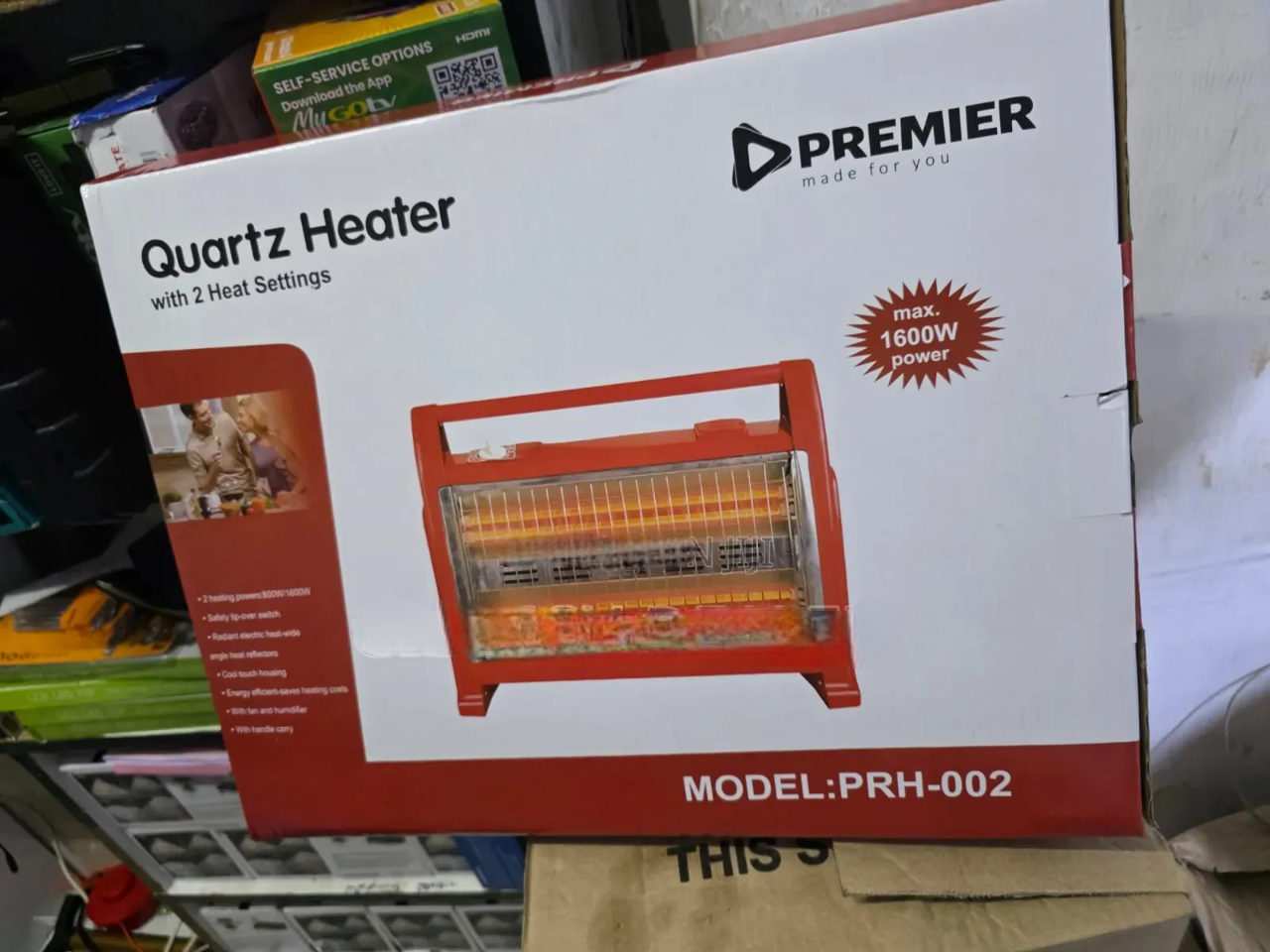 Electric Room Heater Premier Quartz – Portable Energy-Saving Fan Heater for Home & Office. Efficient & Portable Electric Heater for Home & Office