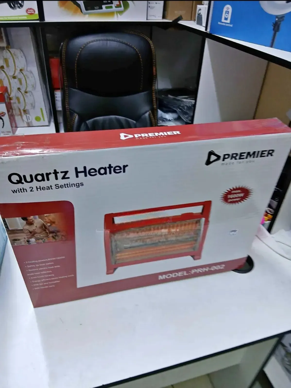 Electric Room Heater Premier Quartz – Portable Energy-Saving Fan Heater for Home & Office. Efficient & Portable Electric Heater for Home & Office