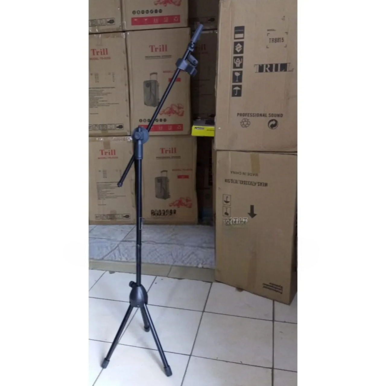Professional Adjustable Microphone Stand with Boom Arm – Heavy Duty Metal Mic Stand for Studio Recording, Podcast, Karaoke, Church, DJ, Live Stage & Broadcasting