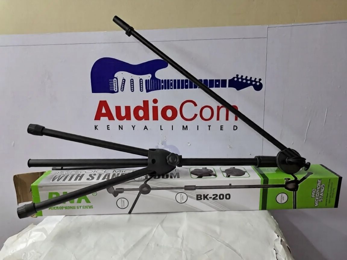 Professional Adjustable Microphone Stand with Boom Arm – Heavy Duty Metal Mic Stand for Studio Recording, Podcast, Karaoke, Church, DJ, Live Stage & Broadcasting