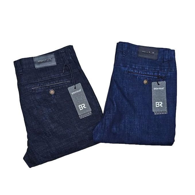 2 Pax Break Rules Big Size Quality Denim Jeans For Men – Premium Cotton Stretch Jeans with Classic Five-Pocket Styling, Comfortable Fit & Versatile Design for Everyday Wear