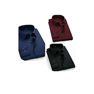 Men’s Official Long Sleeve Shirts 3 Pack – Premium Slim Fit Formal Business & Office Wear Dress Shirts for Professional Style-  Size S, M,XL,XXL,XXXL,XXXXL,XXXXXL