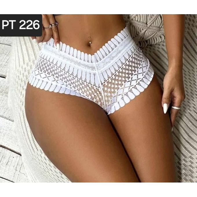 6PCs Hottest French Lace Panties Ladies Panty Women Hotpants – Sexy Stretch Lace Underwear Set with Full Coverage, Breathable Cotton Gusset & Mid-Rise Fit (Hips 40-46 inches)