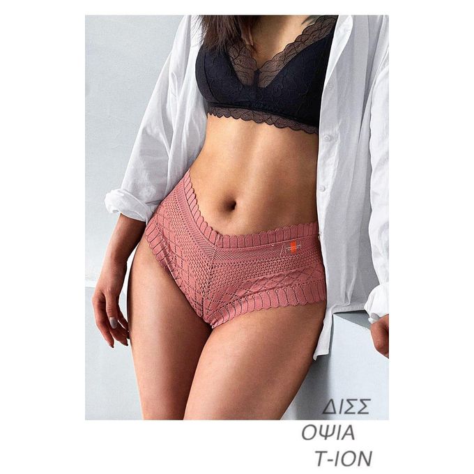 6PCs Hottest French Lace Panties Ladies Panty Women Hotpants – Sexy Stretch Lace Underwear Set with Full Coverage, Breathable Cotton Gusset & Mid-Rise Fit (Hips 40-46 inches)