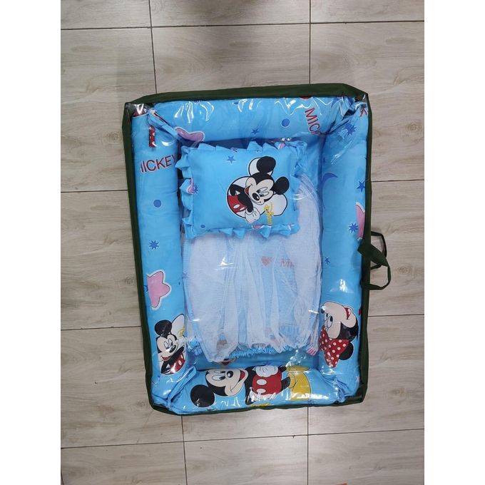 Baby Nest & Co-Sleeper Foldable Bed with Pillow & Mosquito Net – Portable Infant Sleeping Pod with Breathable Design & Protective Cover
