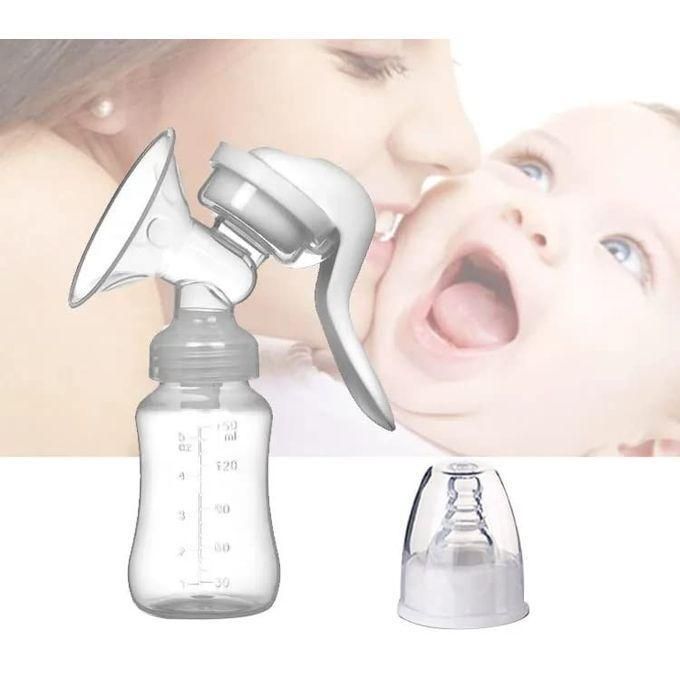 150ml Manual Breast Pump with Free Baby Bottle Cap – Portable, Easy-to-Use Breastfeeding Essential for New Moms