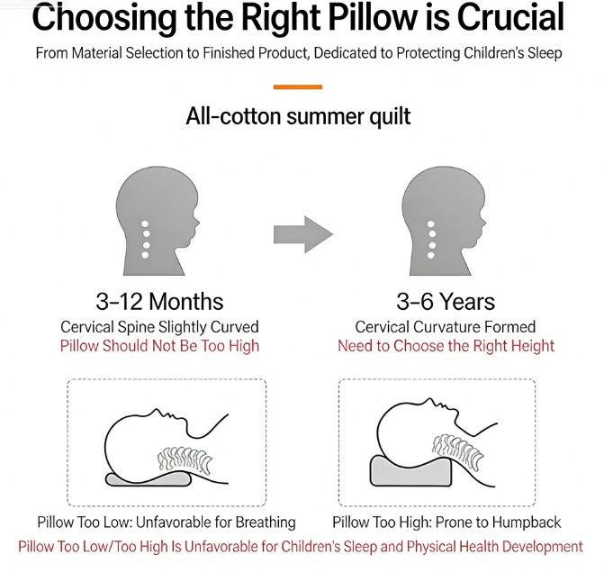 Kids Latex Pillow 27x44cm A-Class Cotton Cartoon Pillowcase Baby Neck Pillow